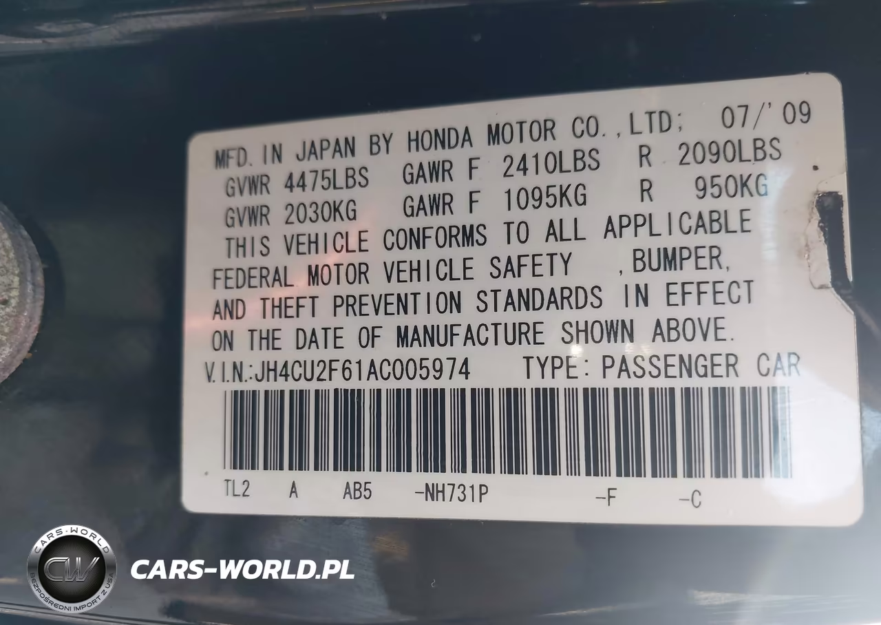 2010 Acura Tsx 2.4 VIN:JH4CU2F61AC005974 - 9
