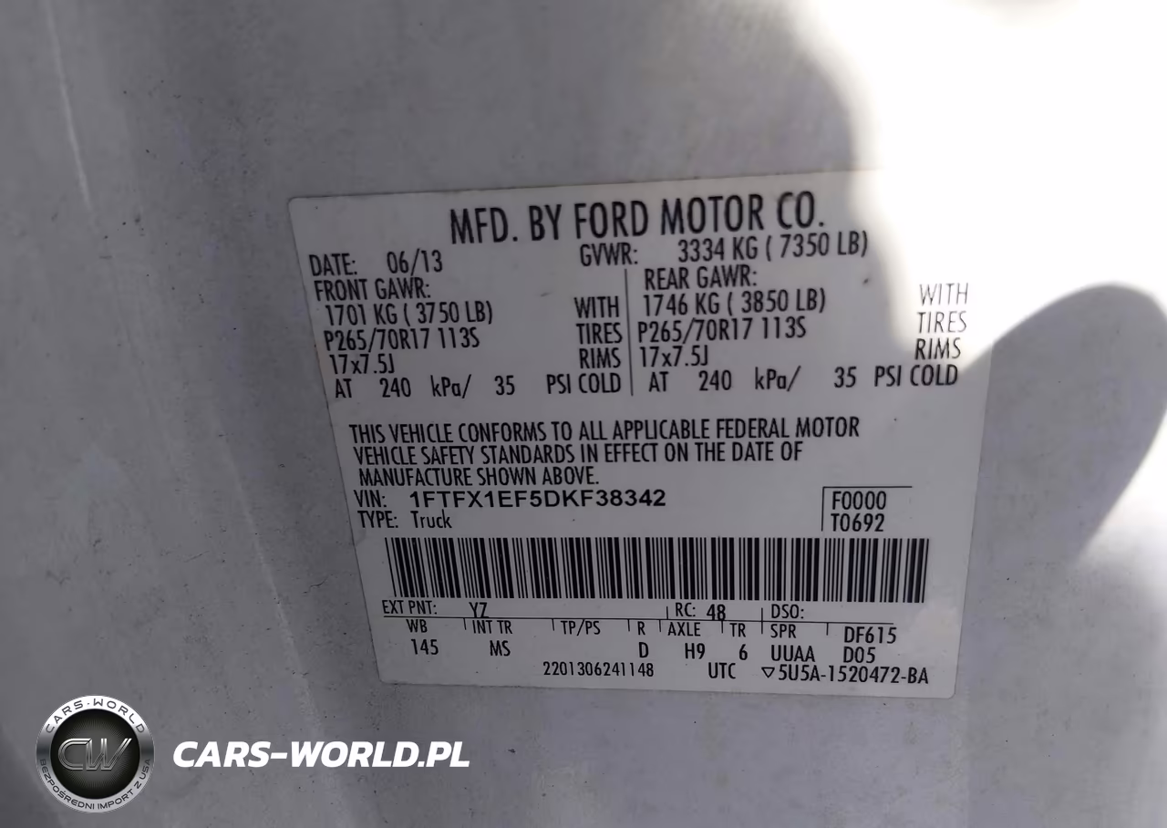 2013 Ford F-150 Xlt VIN:1FTFX1EF5DKF38342 - 9