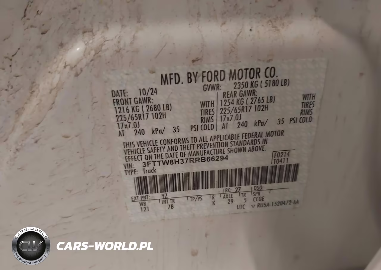 2024 Ford Maverick Xlt VIN:3FTTW8H37RRB66294 - 9