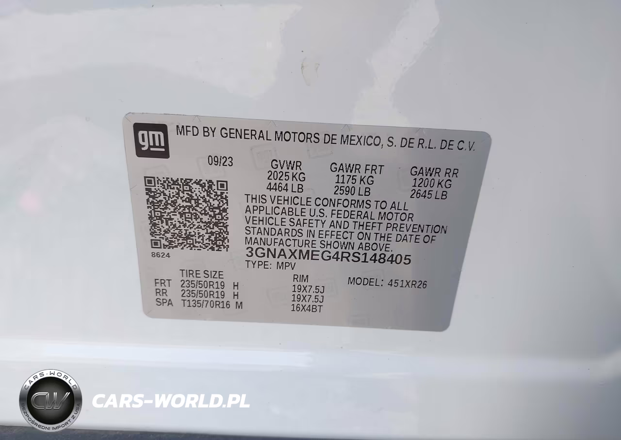 2024 Chevrolet Equinox Fwd Rs VIN:3GNAXMEG4RS148405 - 9