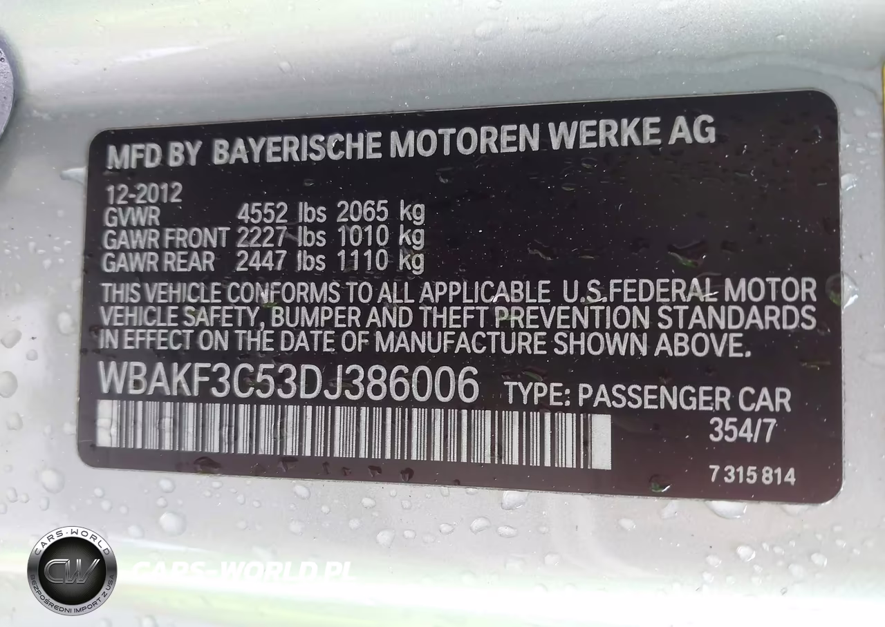 2013 BMW 328I xDrive VIN:WBAKF3C53DJ386006 - 9