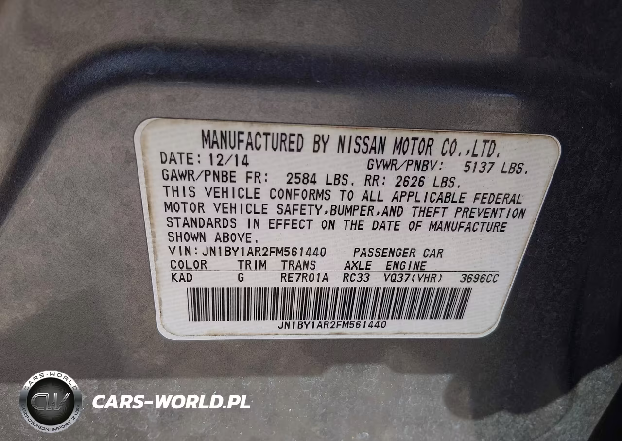 2015 Infiniti Q70 3.7X VIN:JN1BY1AR2FM561440 - 9
