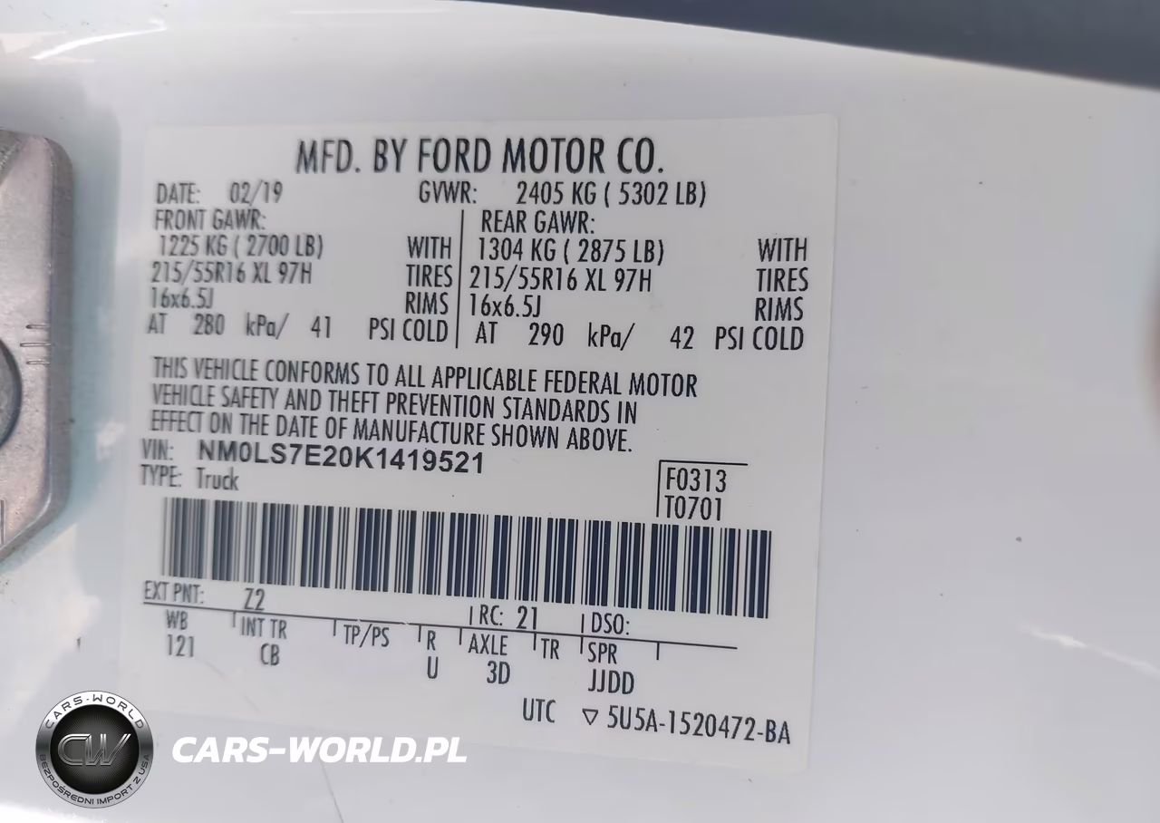 2019 Ford Transit Connect Xl VIN:NM0LS7E20K1419521 - 9