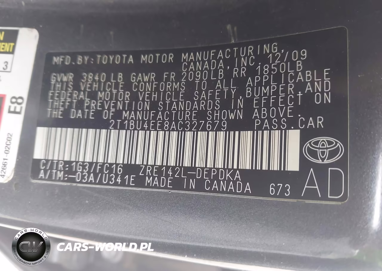 2010 Toyota Corolla Le VIN:2T1BU4EE8AC327679 - 9