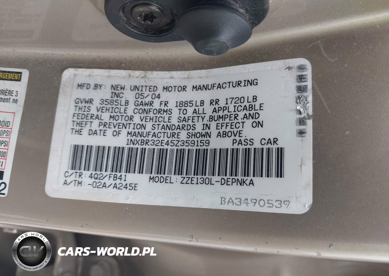 2005 Toyota Corolla Le VIN:1NXBR32E45Z359159 - 9