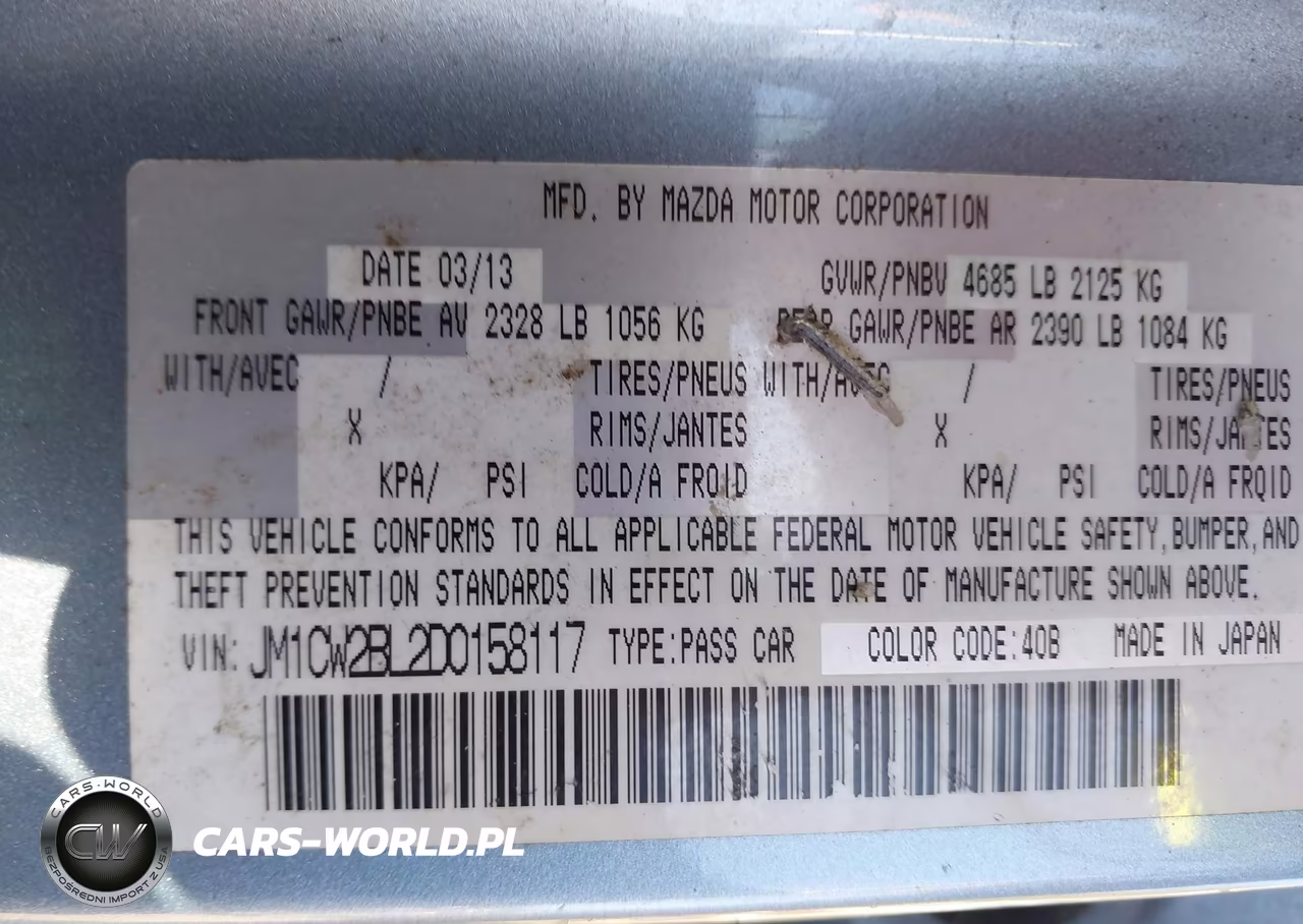2013 Mazda Mazda5 Sport VIN:JM1CW2BL2D0158117 - 9