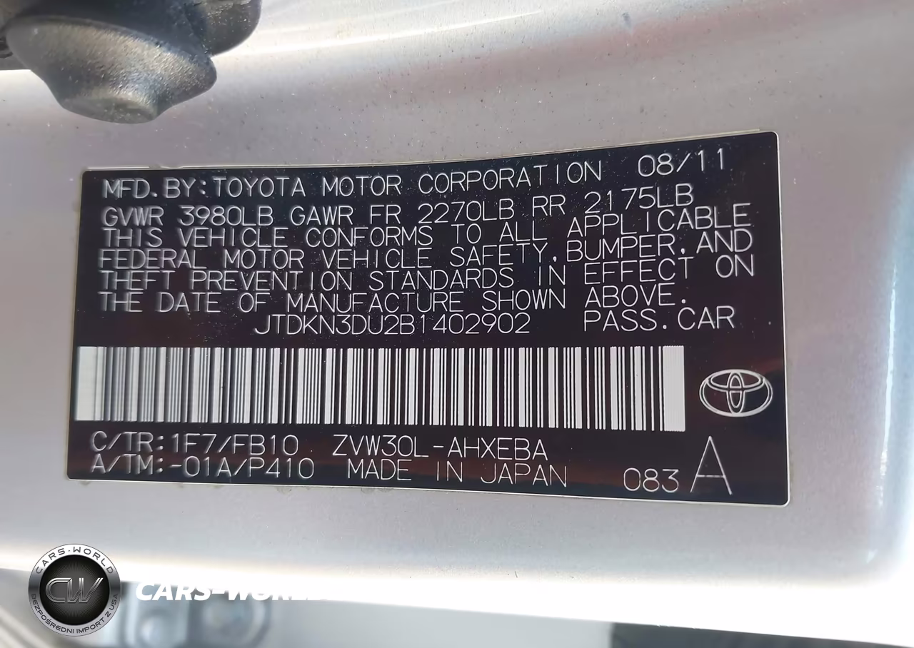 2011 Toyota Prius Three VIN:JTDKN3DU2B1402902 - 9