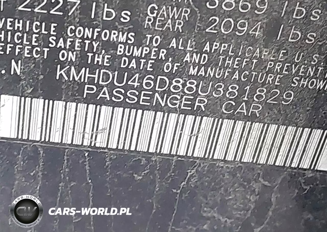 2008 Hyundai Elantra Gls-Se VIN:KMHDU46D88U381829 - 9