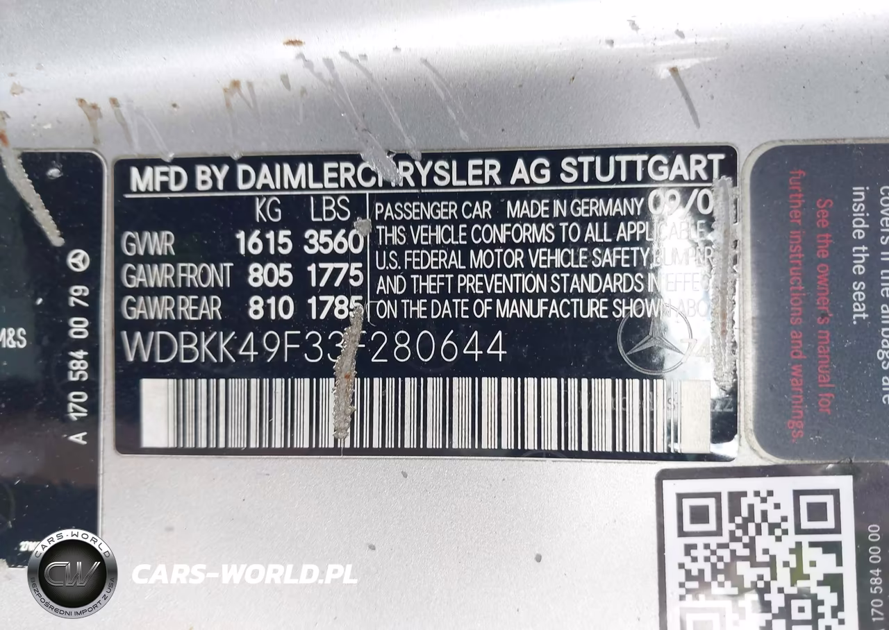 2003 Mercedes-Benz Slk 230 Kompressor VIN:WDBKK49F33F280644 - 9