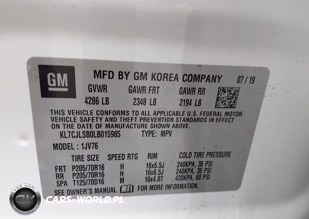 2020 Chevrolet Trax Fwd Lt VIN:KL7CJLSB0LB015985 - 9