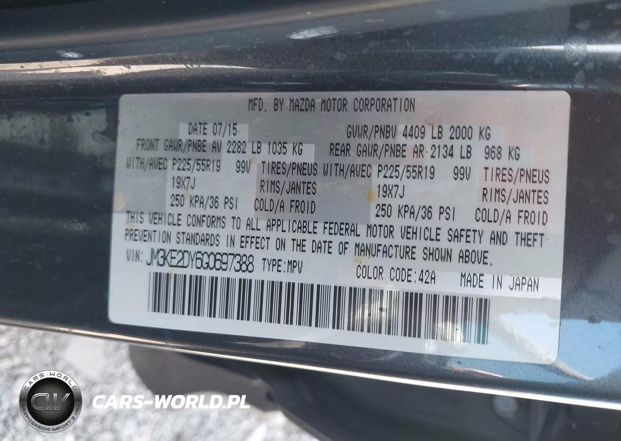 2016 Mazda Cx-5 Grand Touring VIN:JM3KE2DY6G0697388 - 9