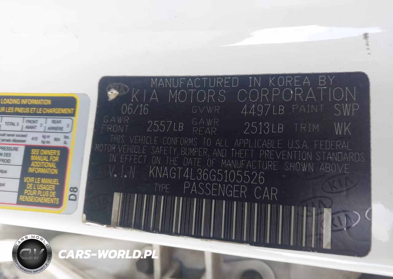 2016 Kia Optima Lx VIN:KNAGT4L36G5105526 - 9