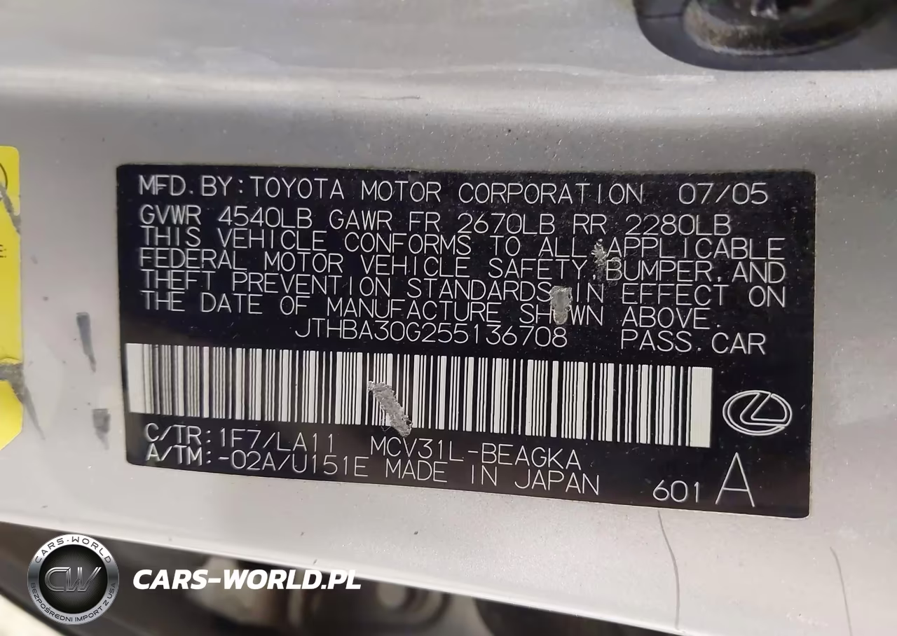 2005 Lexus Es 330 VIN:JTHBA30G255136708 - 9
