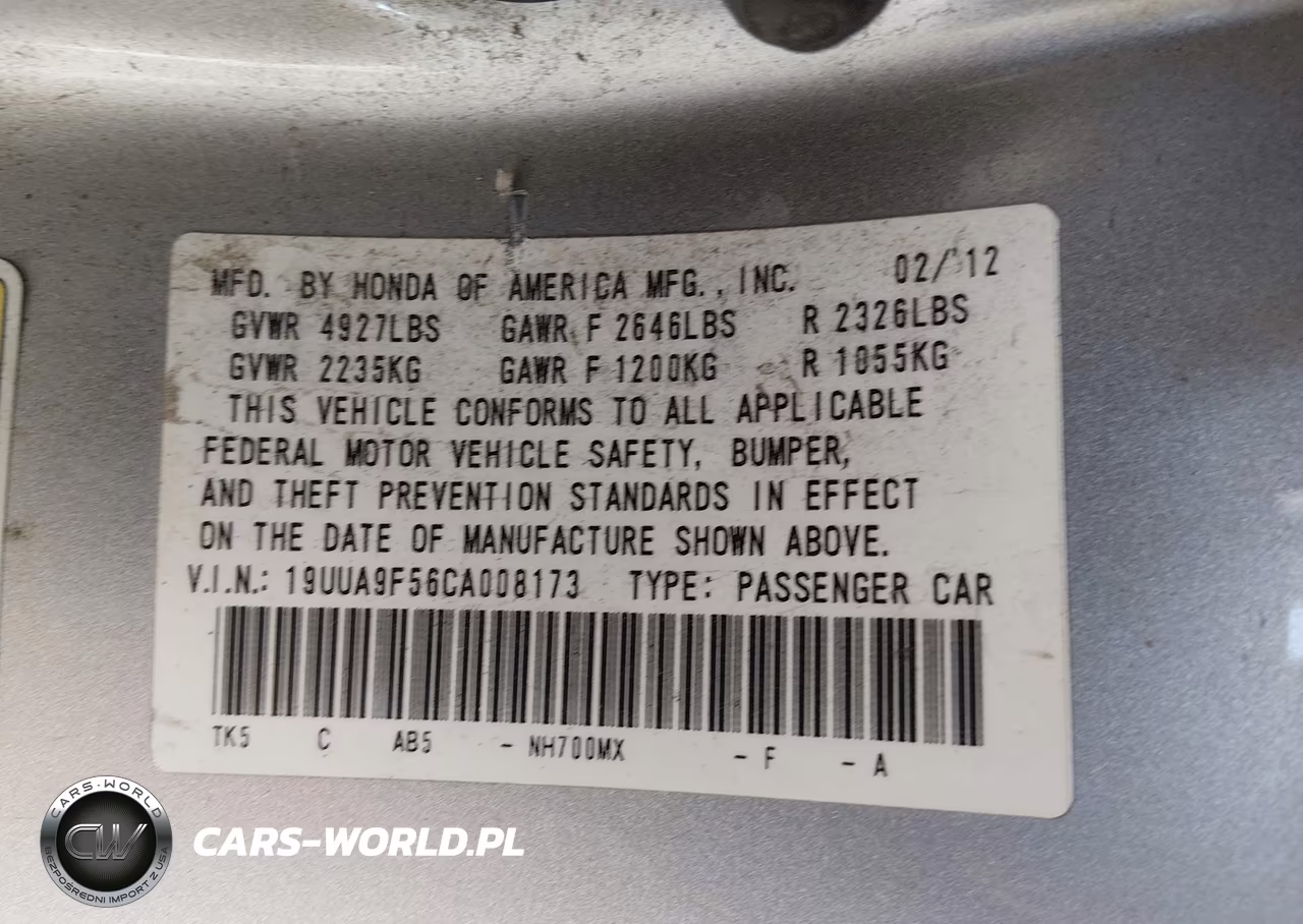 2012 Acura Tl 3.7 VIN:19UUA9F56CA008173 - 9