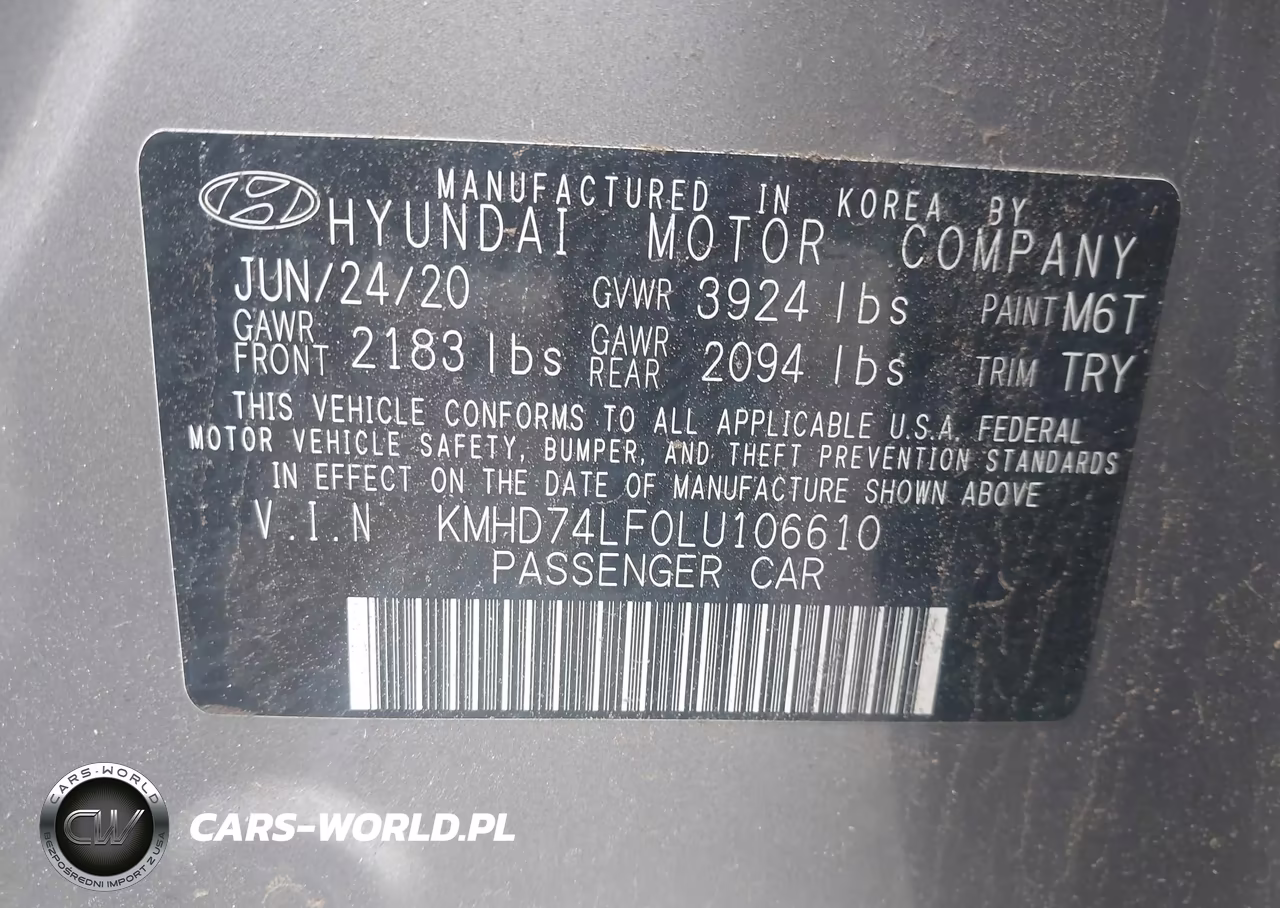 2020 Hyundai Elantra Se VIN:KMHD74LF0LU106610 - 9