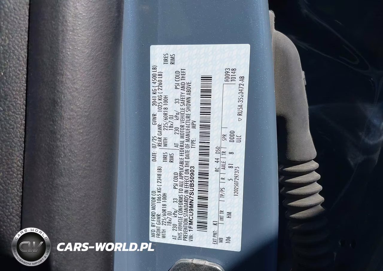 2025 Ford Escape St-Line VIN:1FMCU9MN7SUB50903 - 9