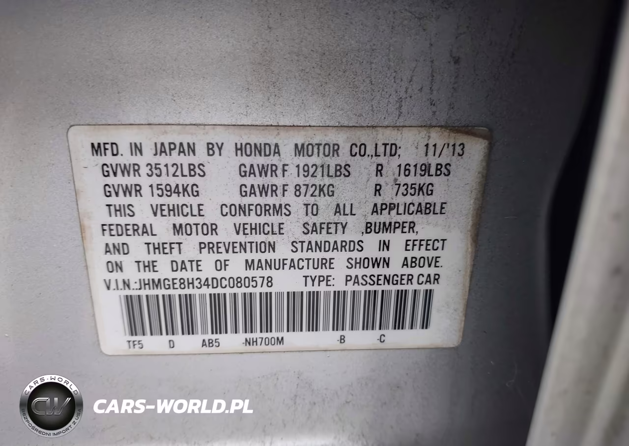 2013 Honda Fit VIN:JHMGE8H34DC080578 - 9