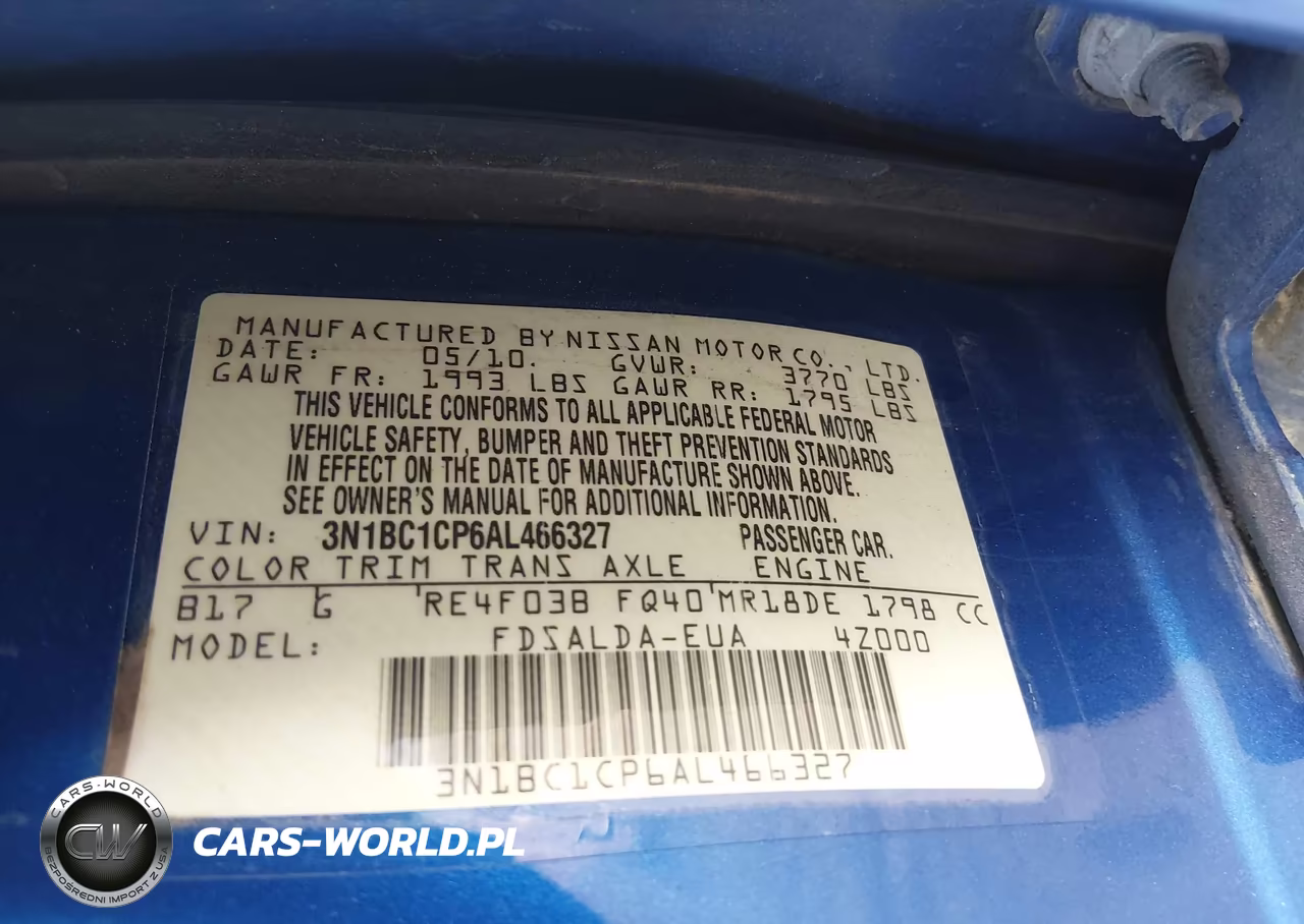 2010 Nissan Versa 1.8S VIN:3N1BC1CP6AL466327 - 9