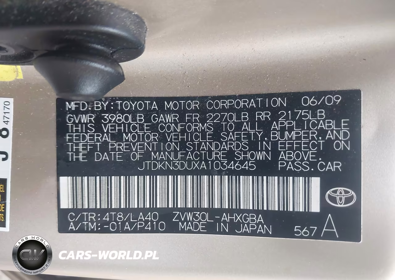 2010 Toyota Prius Iv VIN:JTDKN3DUXA1034645 - 9