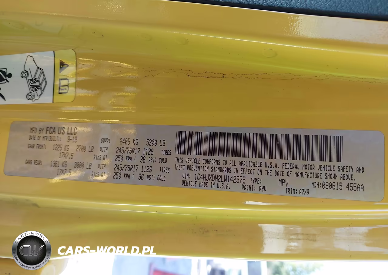 2020 Jeep Wrangler Unlimited Sport S 4X4 VIN:1C4HJXDN2LW142575 - 9