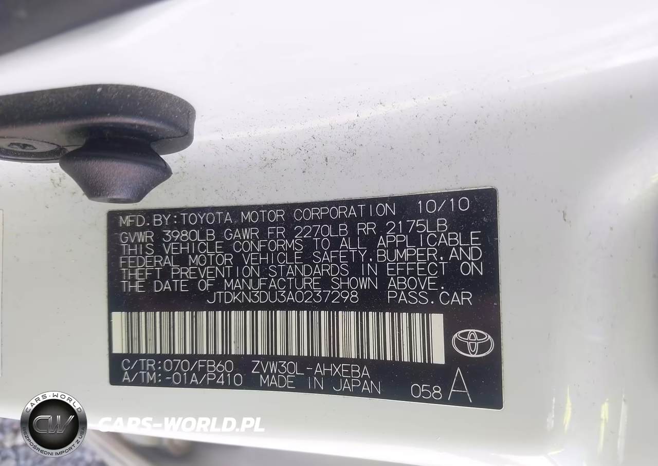 2010 Toyota Prius Iii VIN:JTDKN3DU3A0237298 - 9