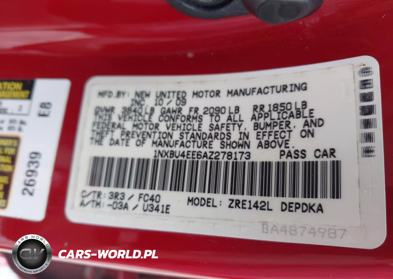 2010 Toyota Corolla Le VIN:1NXBU4EE6AZ278173 - 9