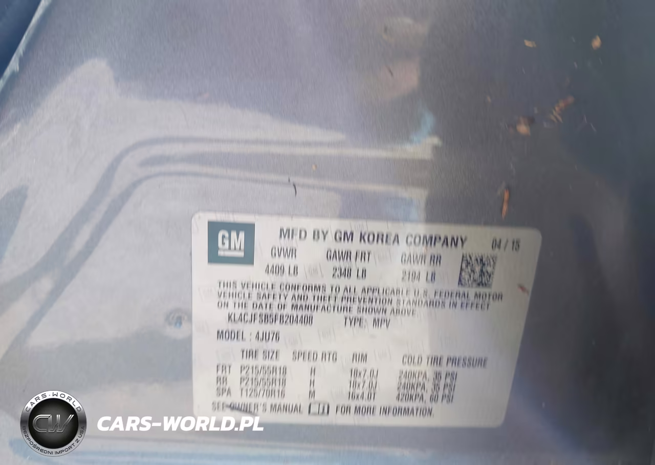 2015 Buick Encore Convenience VIN:KL4CJFSB5FB204408 - 9