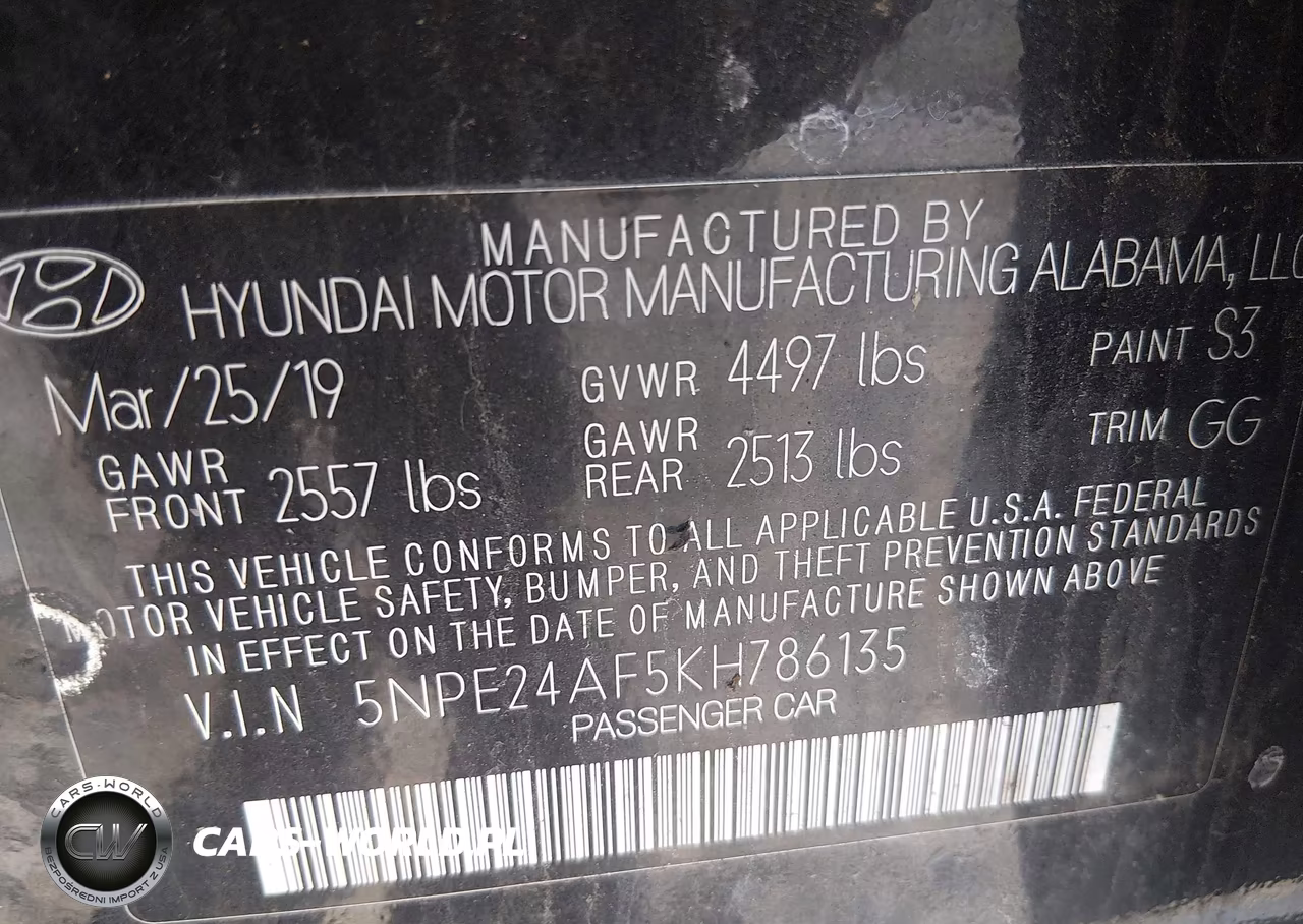 2019 Hyundai Sonata Se VIN:5NPE24AF5KH786135 - 9