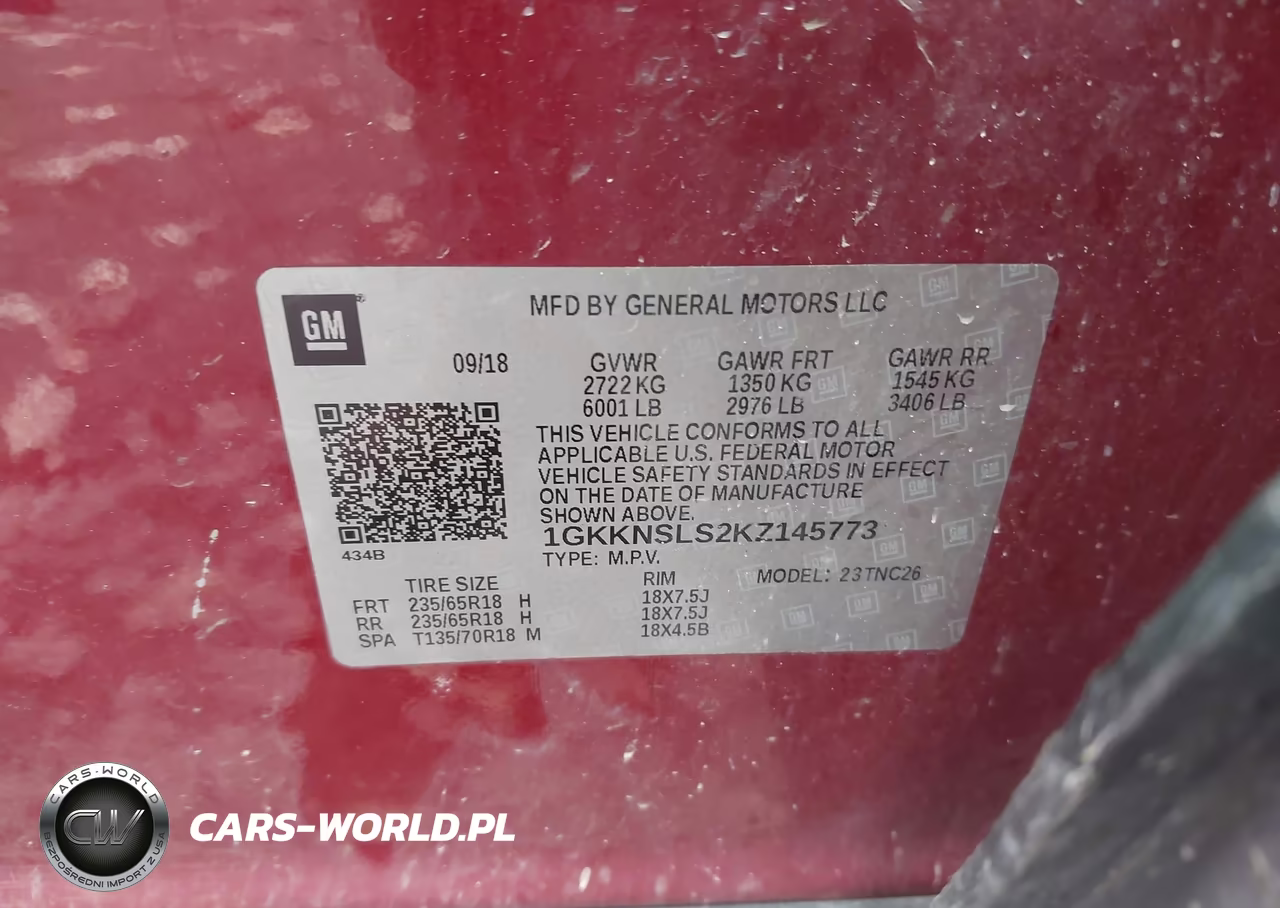 2019 GMC Acadia Sle-2 VIN:1GKKNSLS2KZ145773 - 9