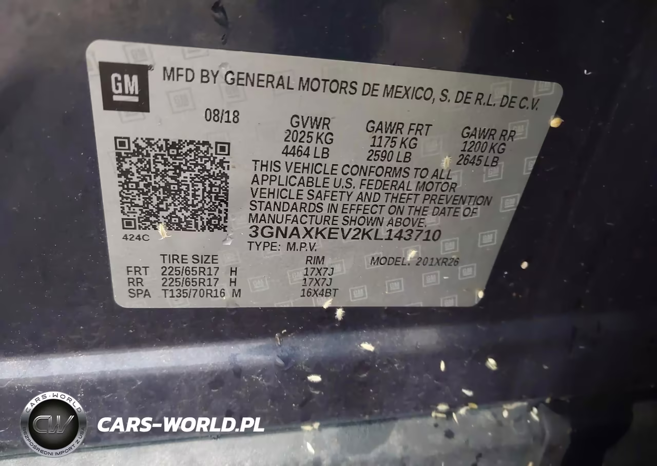 2019 Chevrolet Equinox Lt VIN:3GNAXKEV2KL143710 - 9