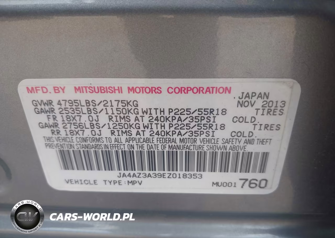 2014 Mitsubishi Outlander Se VIN:JA4AZ3A39EZ018353 - 9