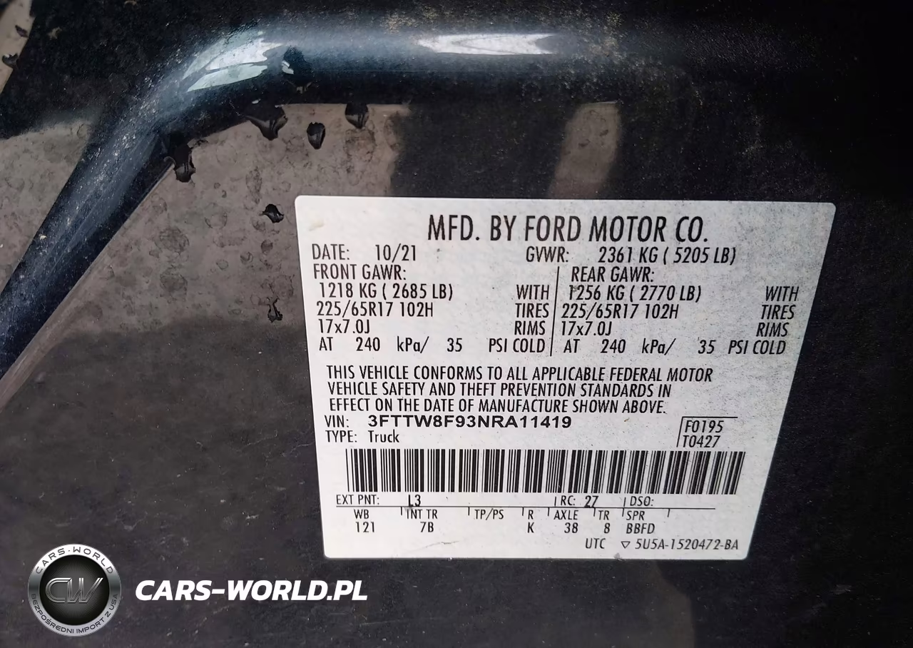 2022 Ford Maverick Xlt VIN:3FTTW8F93NRA11419 - 9