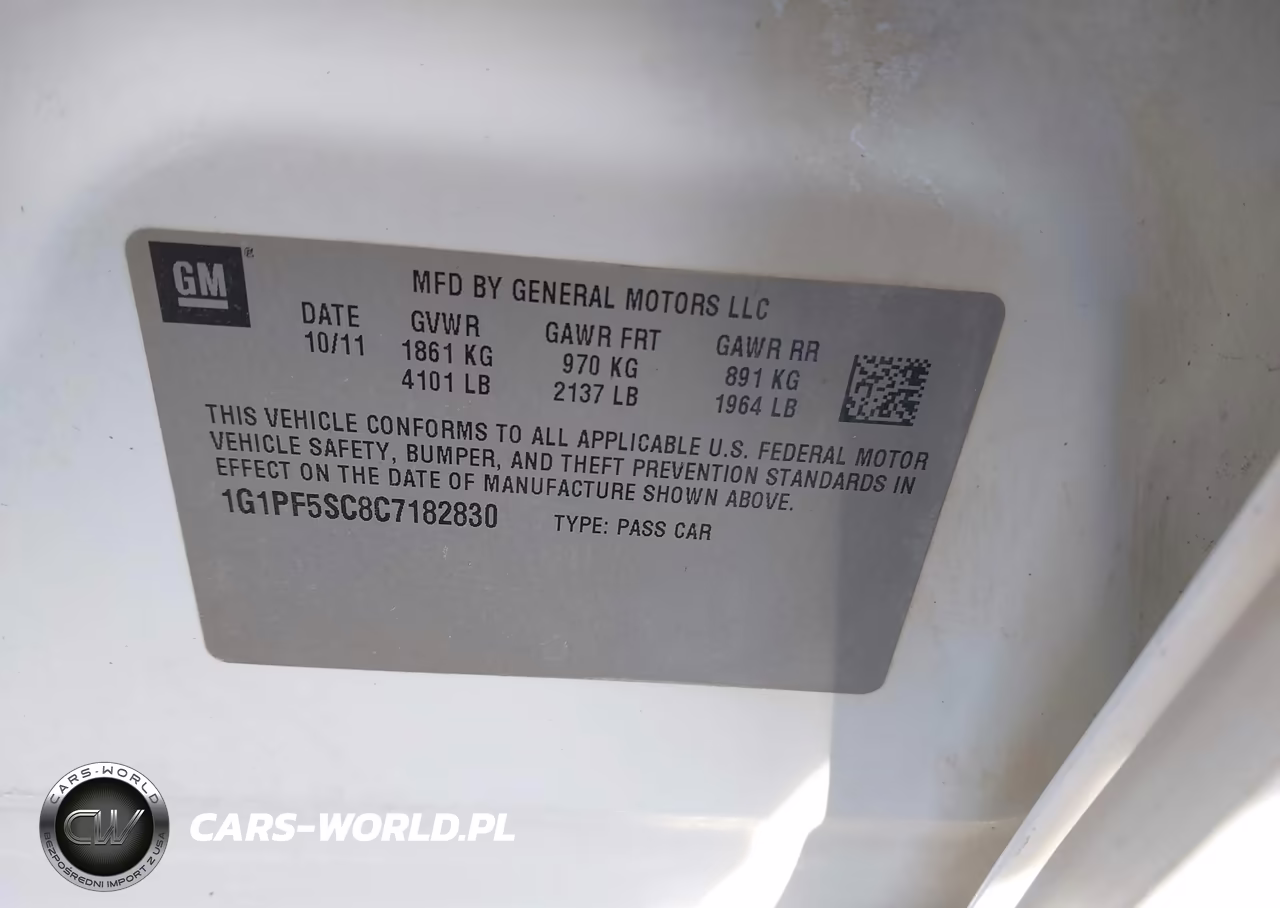 2012 Chevrolet Cruze 1Lt VIN:1G1PF5SC8C7182830 - 9