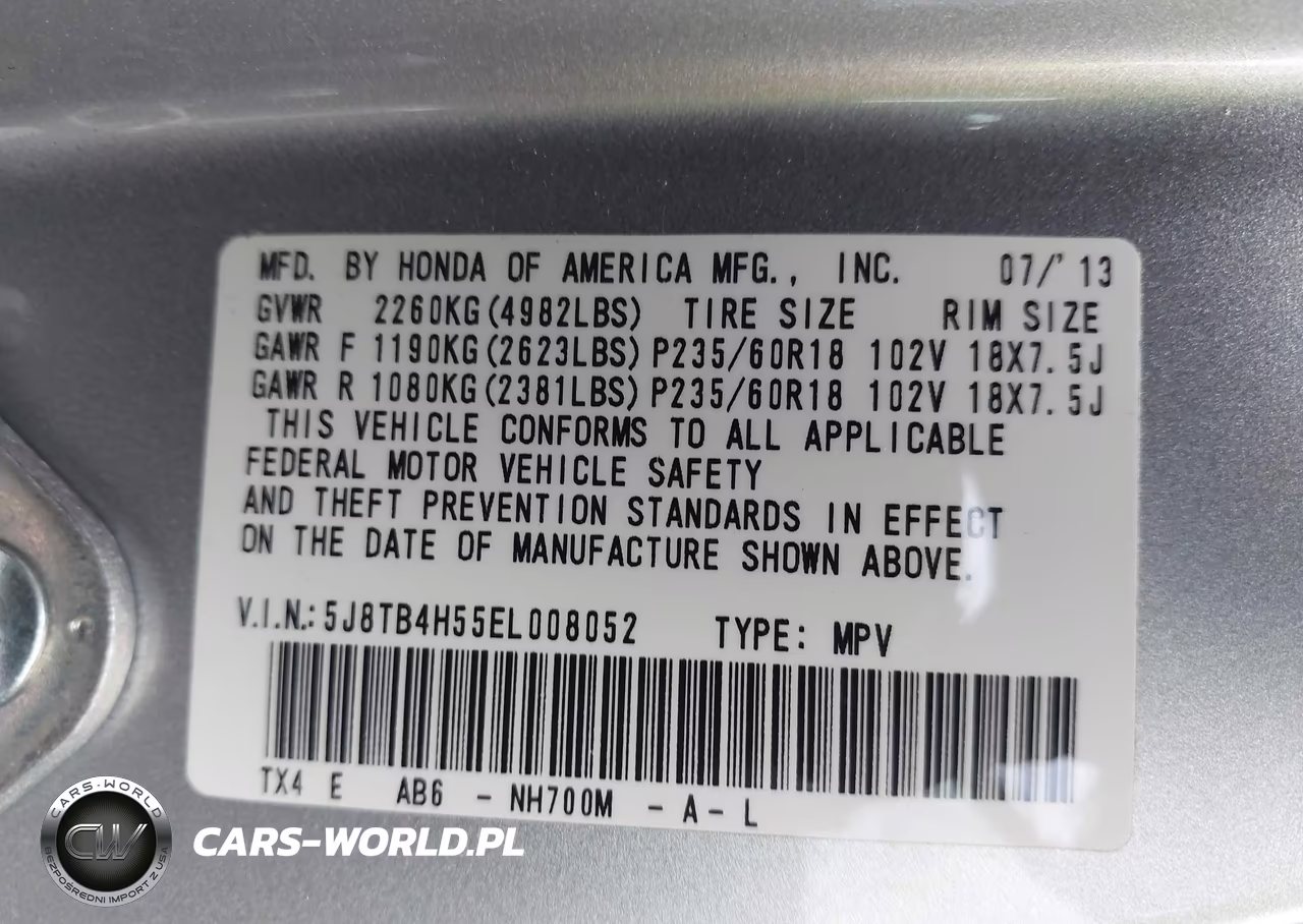 2014 Acura Rdx VIN:5J8TB4H55EL008052 - 9