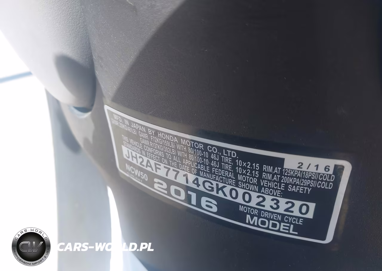 2016 Honda Ncw50 VIN:JH2AF7714GK002320 - 10