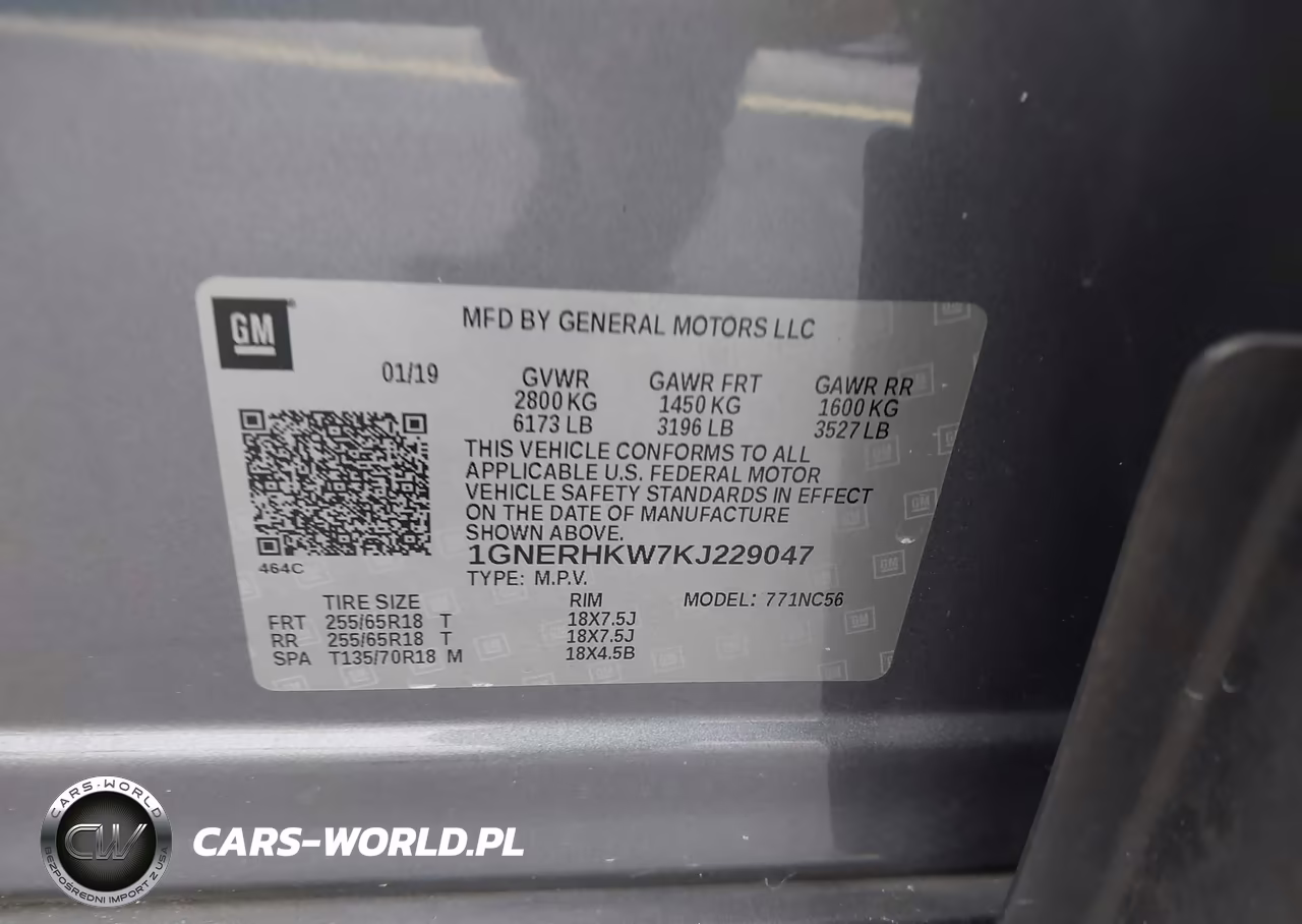 2019 Chevrolet Traverse 3Lt VIN:1GNERHKW7KJ229047 - 9