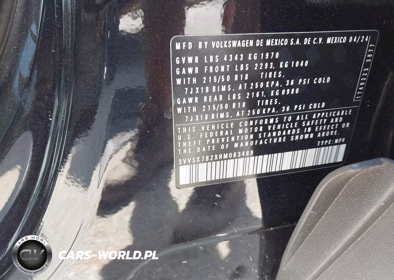 2024 Volkswagen Taos 1.5T Se VIN:3VVSX7B2XRM083489 - 9