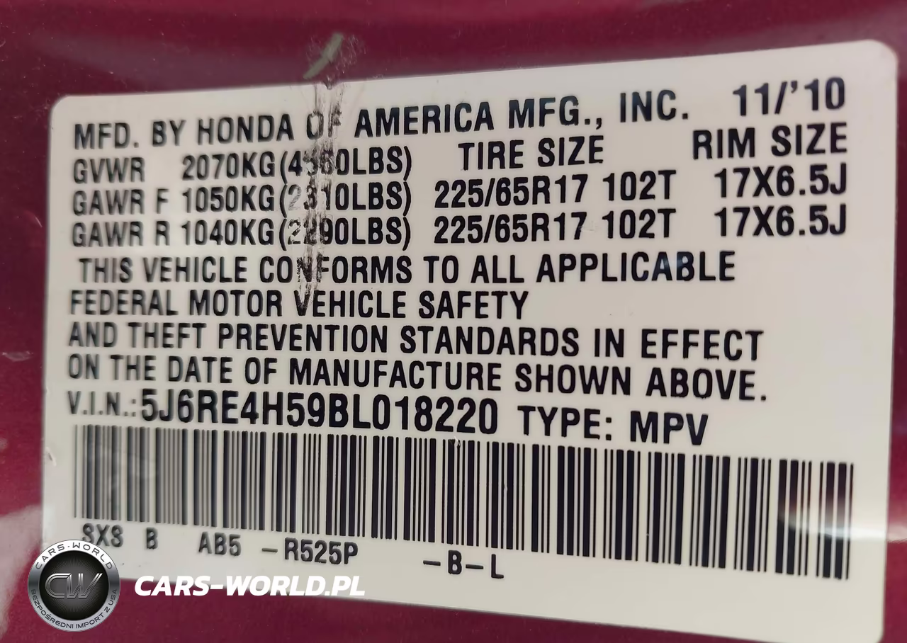 2011 Honda Cr-V Ex VIN:5J6RE4H59BL018220 - 9