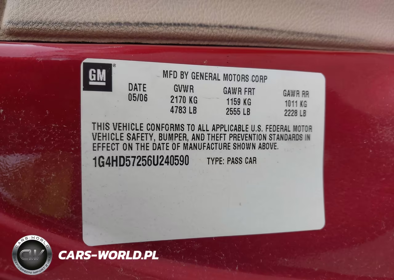 2006 Buick Lucerne Cxl VIN:1G4HD57256U240590 - 9