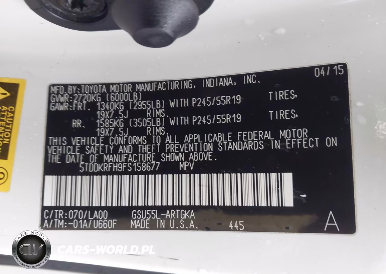 2015 Toyota Highlander Limited V6 VIN:5TDDKRFH9FS158677 - 9