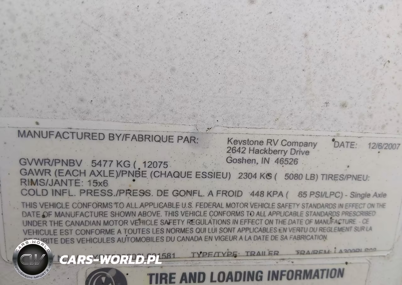 2008 Keystone Other VIN:4YDF300208L601581 - 9