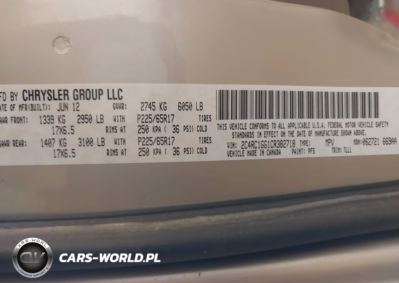 2012 Chrysler Town & Country Limited VIN:2C4RC1GG1CR382718 - 9