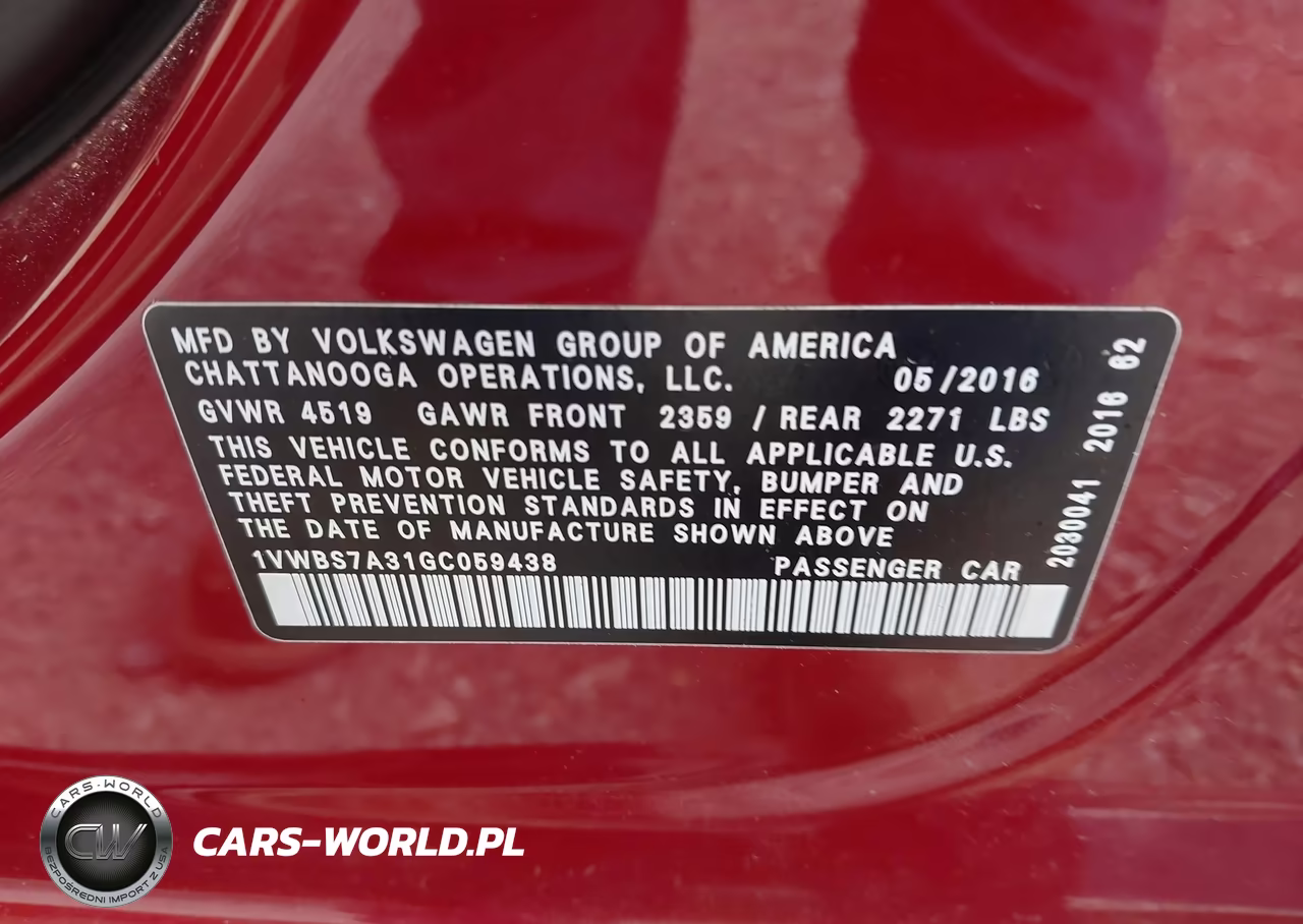 2016 Volkswagen Passat 1.8T Se VIN:1VWBS7A31GC059438 - 9