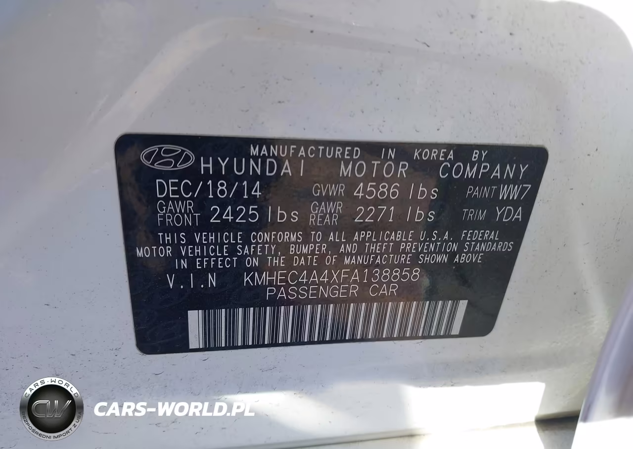 2015 Hyundai Sonata Hybrid VIN:KMHEC4A4XFA138858 - 9