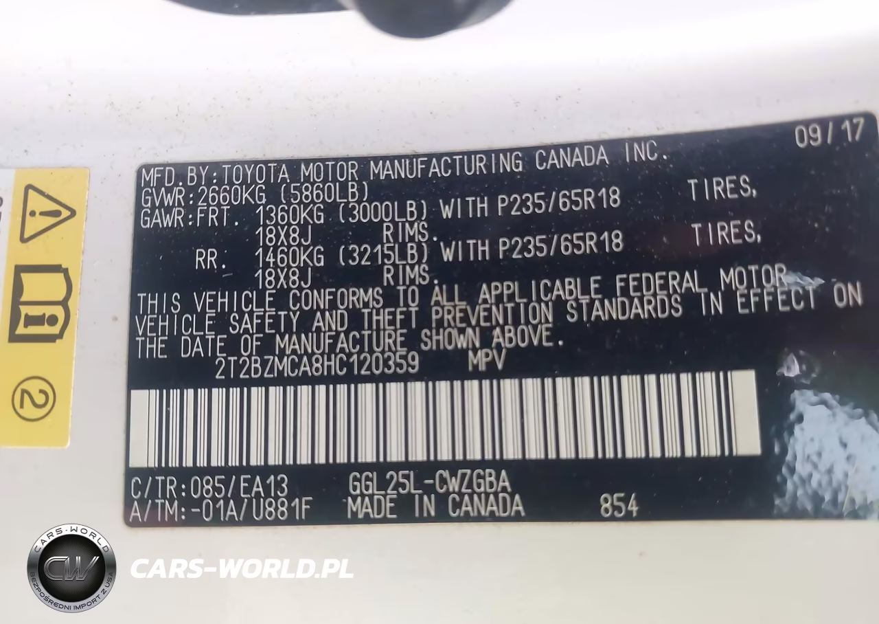 2017 Lexus Rx 350 VIN:2T2BZMCA8HC120359 - 9