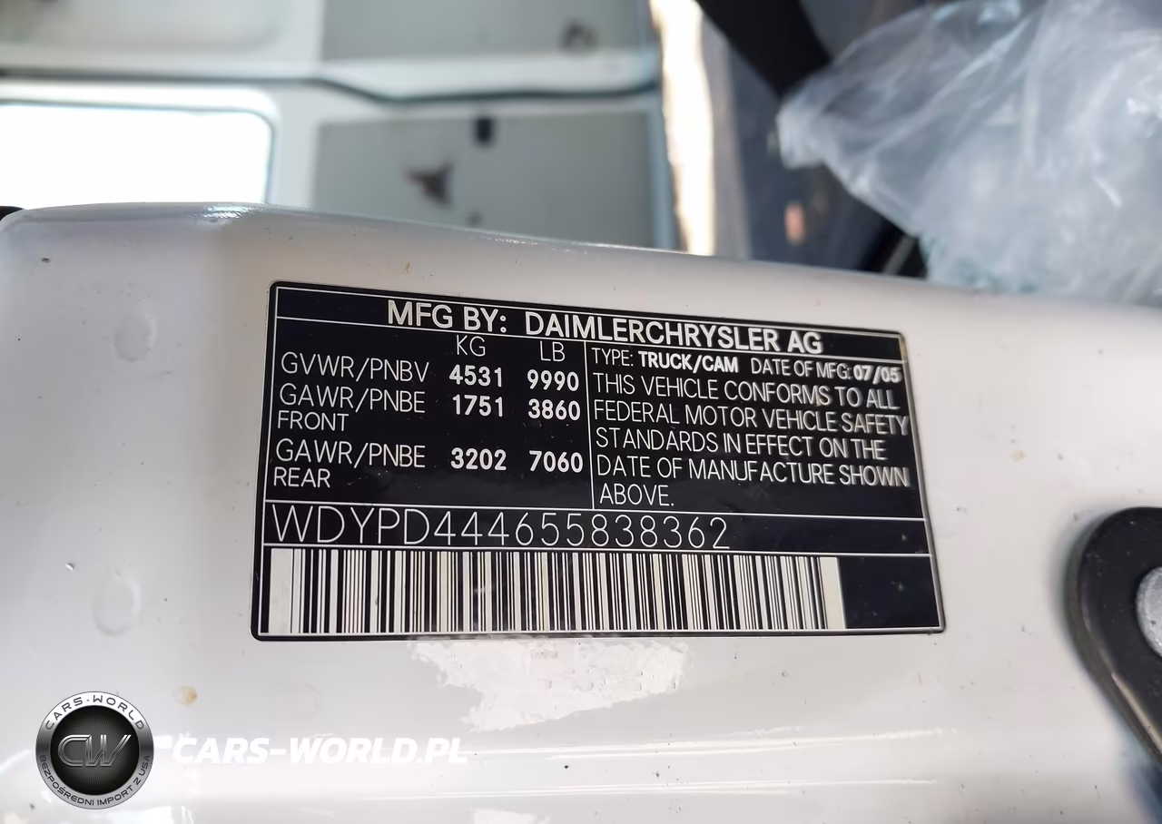 2005 Freightliner Sprinter 3500 VIN:WDYPD444655838362 - 9