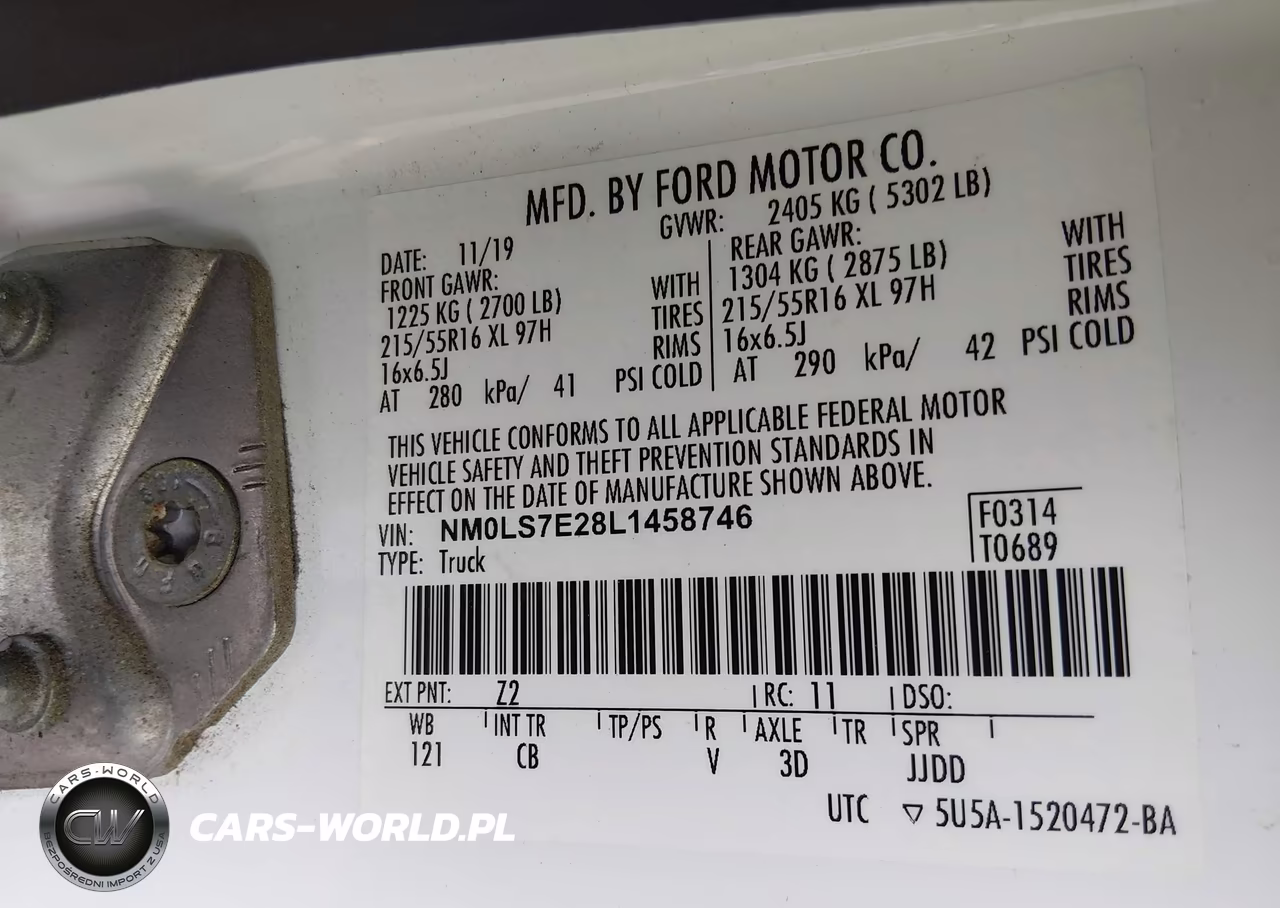 2020 Ford Transit Connect Xl VIN:NM0LS7E28L1458746 - 9