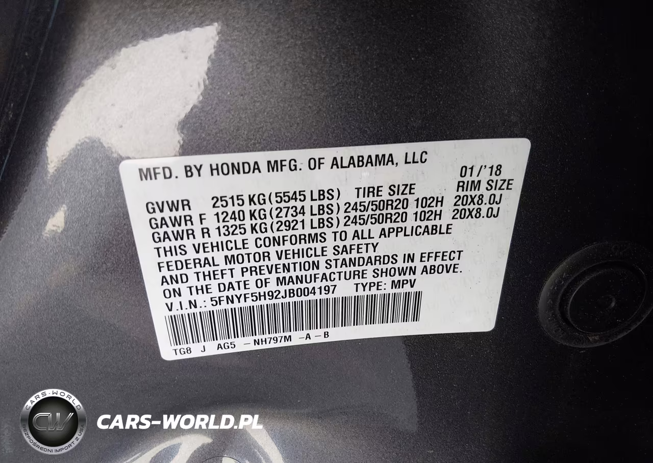2018 Honda Pilot Touring VIN:5FNYF5H92JB004197 - 9