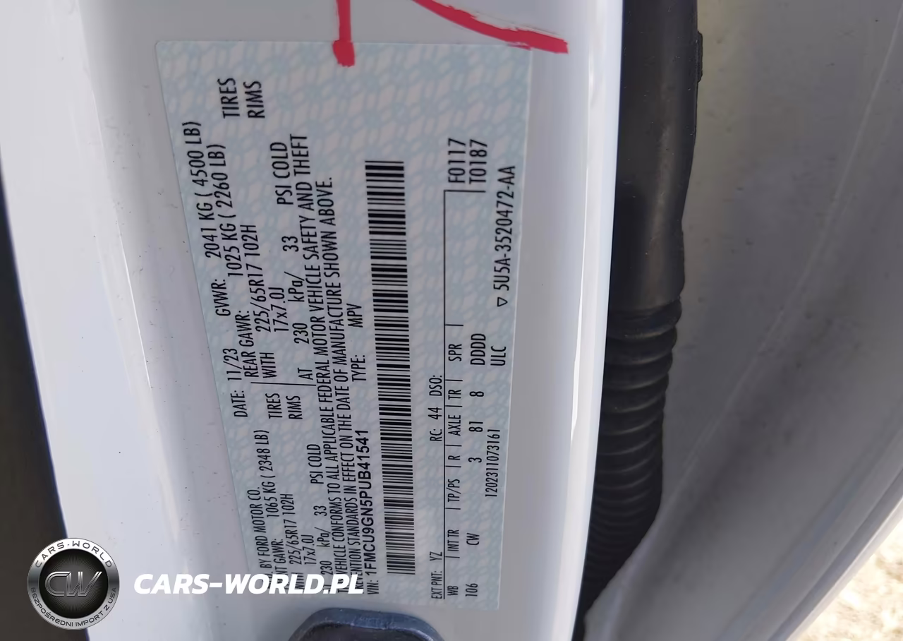 2023 Ford Escape Active VIN:1FMCU9GN5PUB41541 - 9