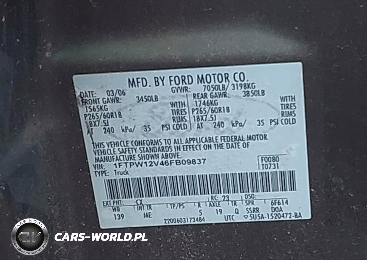 2006 Ford F-150 Lariat-Xlt VIN:1FTPW12V46FB09837 - 9